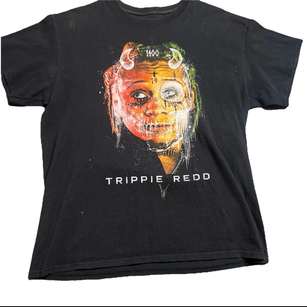 Trippie Redd 1400 Graphic T Shirt Rap Hip Hop Artist Merch Black Tee Large
